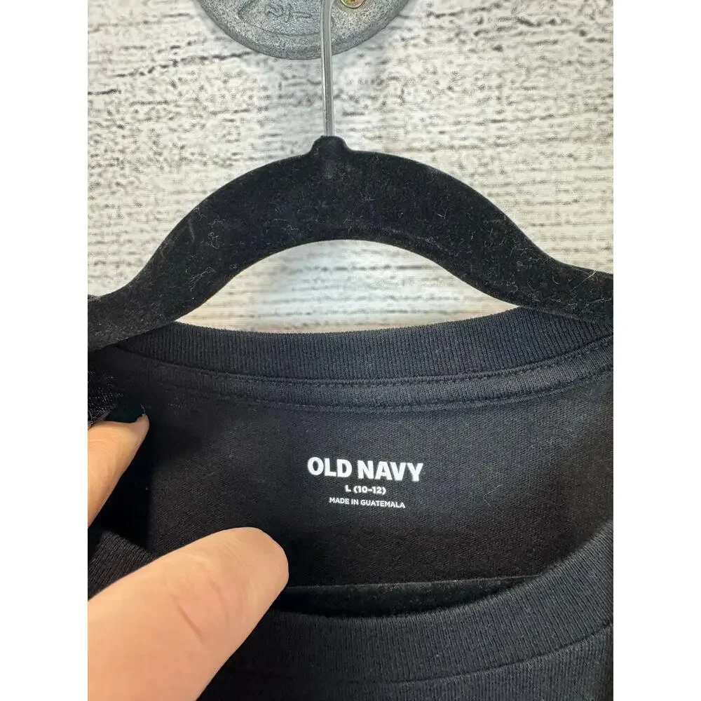 Old Navy Boy's Black Gamer Graphic Short Sleeve Tee Size L ( 10/12 )
